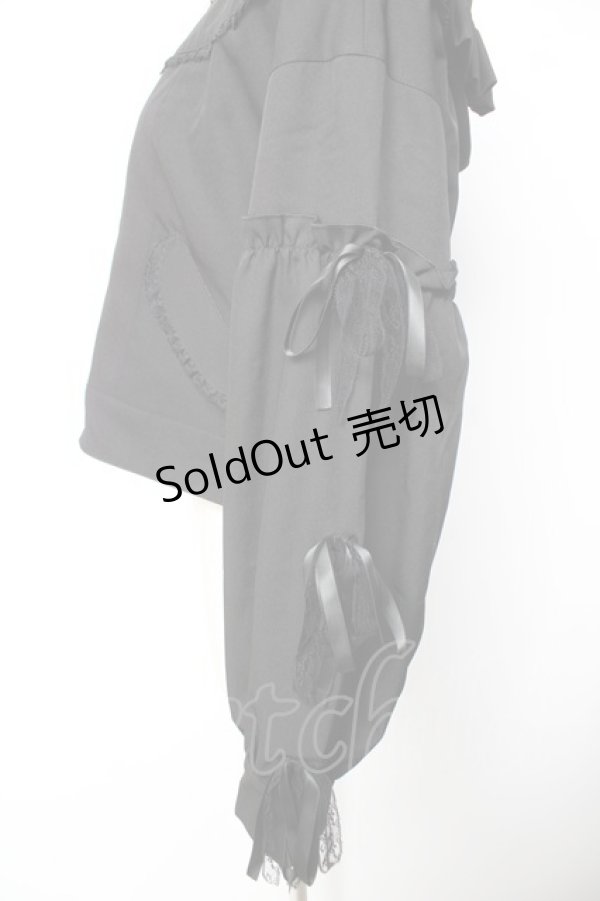 画像3: mille fille closet by LODISPOTTO / リボンワルツフリルフードブルゾン M 黒 Y-26-01-07-144-LO-JA-SZ-ZS (3)