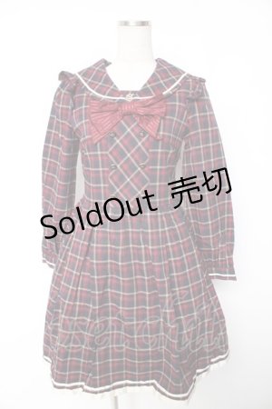 画像: Secret Honey / チェックワンピース  赤ｘ紺 Y-26-01-07-149-CA-OP-AS-ZY