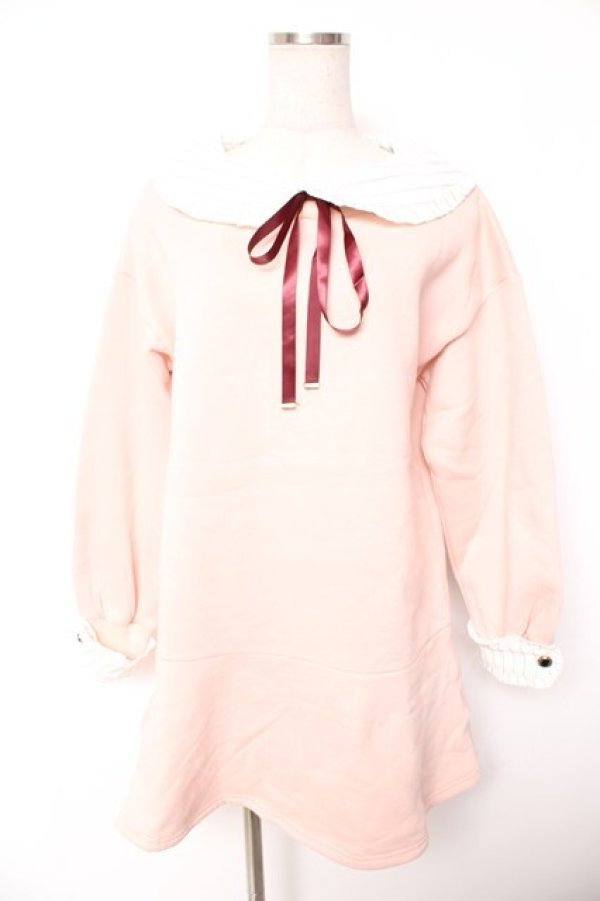 画像1: Secret Honey / スウェットワンピース  ピンク Y-26-01-07-150-CA-OP-AS-ZY (1)