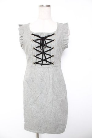 画像: Ank Rouge / ハートポケットジャンスカ M グレー Y-26-01-07-151-CA-OP-SZ-ZY