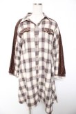 画像1: axes femme / チェックイレヘムシャツチュニ M 生成り Y-26-01-07-153-AX-OP-SZ-ZY (1)