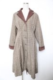 画像1: axes femme / チェック柄ワンピースコート M 茶 Y-26-01-07-154-AX-OP-SZ-ZY (1)