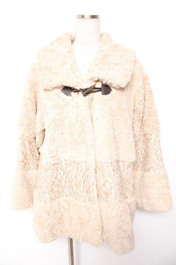 画像1: axes femme NOSTALGIE / 切り替えファーコート M ベージュ Y-26-01-07-158-AX-CO-SZ-ZY (1)