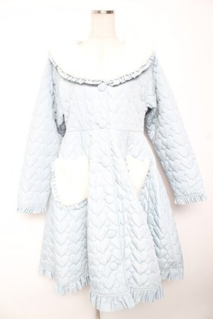 画像: axes femme kawaii / ハートキルティングコート M サックス Y-26-01-07-159-AX-CO-SZ-ZY