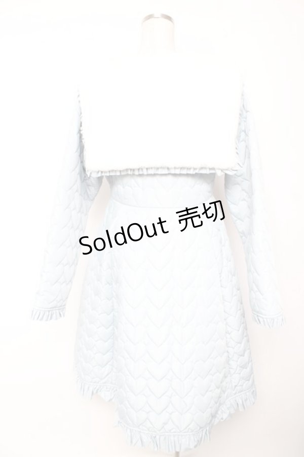 画像2: axes femme Kawaii / ハートキルティングコート M サックス Y-26-01-07-159-AX-CO-SZ-ZI (2)