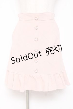 画像: Secret Honey / ハートボタンスカート 2 ピンク Y-26-01-07-163-CA-SK-SZ-ZY