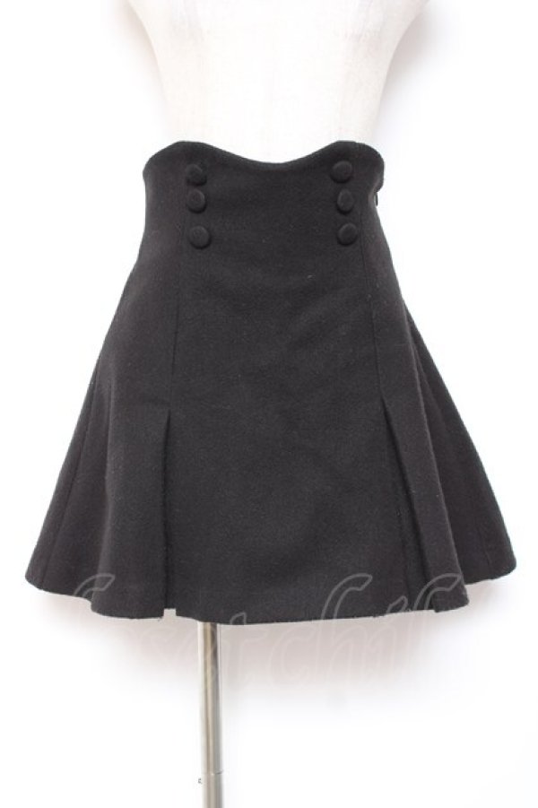 画像1: pium / ハイウエストボックスタックミニスカート F 黒 Y-26-01-07-167-LO-SK-SZ-ZY (1)