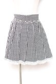 画像1: Ank Rouge / Be mqin ハートチェーンベルト付きプリーツスカート M 黒×白 Y-26-01-07-169-CA-SK-SZ-ZY (1)
