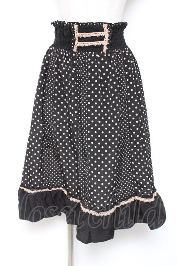 画像1: axes femme / 3WAYドットスカート M 黒 Y-26-01-07-171-AX-SK-SZ-ZY (1)