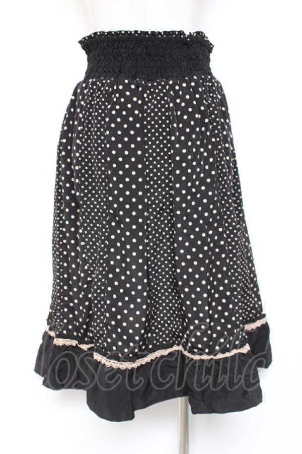 画像3: axes femme / 3WAYドットスカート M 黒 Y-26-01-07-171-AX-SK-SZ-ZY (3)
