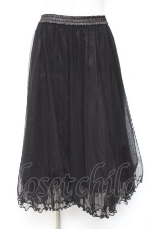 画像: axes femme / チュールミディスカート M 黒 Y-26-01-07-172-AX-SK-SZ-ZY