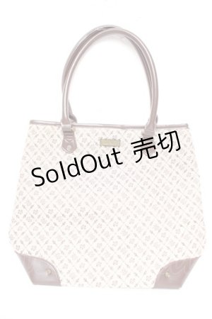 画像: axes femme / 異素材コンビトートバッグ  ベージュ Y-26-01-07-022-AX-BG-SZ-ZY