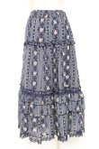 画像2: axes femme / 花柄ロングスカート M 紺 Y-26-01-07-173-AX-SK-SZ-ZY (2)