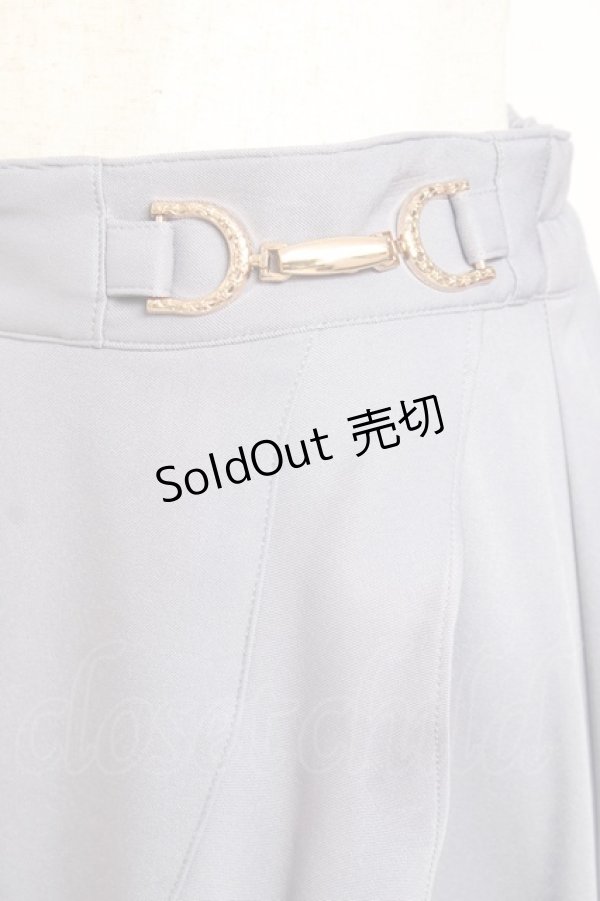 画像4: axes femme POETIQUE / ラッフルフリルラップ風スカート M ブルーグレー Y-26-01-07-175-AX-SK-SZ-ZY (4)