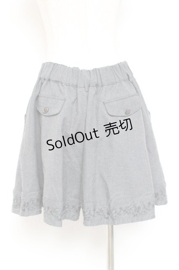画像2: axes femme / 裾刺繍キュロット M グレー Y-26-01-07-178-AX-PA-SZ-ZY (2)