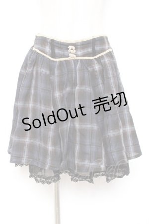 画像: axes femme / チェック柄スカート M 紺 Y-26-01-07-181-AX-SK-SZ-ZS