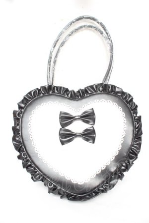 画像: axes femme kawaii / 推し活ハートバッグ  黒 Y-26-01-07-023-AX-BG-SZ-ZY