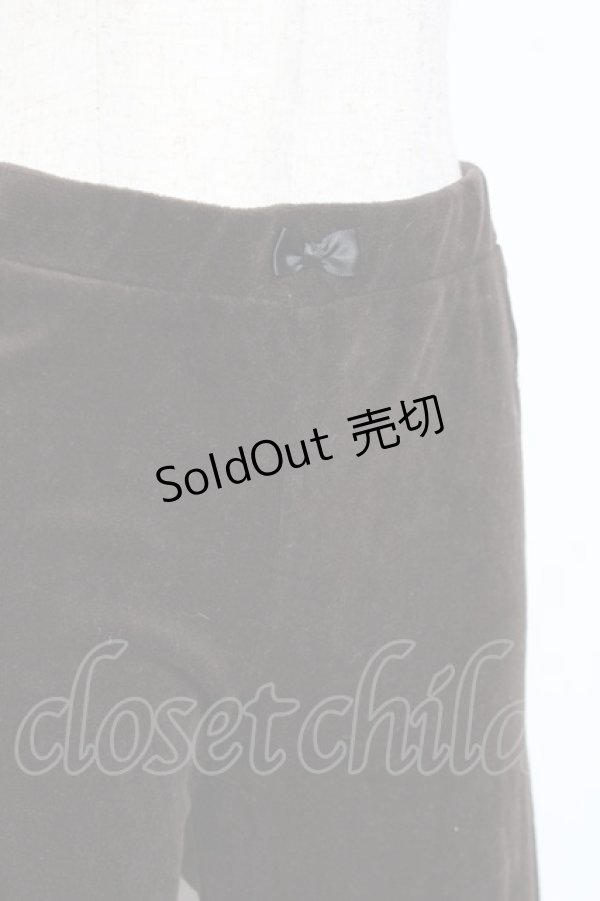 画像3: axes femme / 裾ファー刺繍入りパンツ  茶 Y-26-01-07-184-AX-PA-SZ-ZY (3)