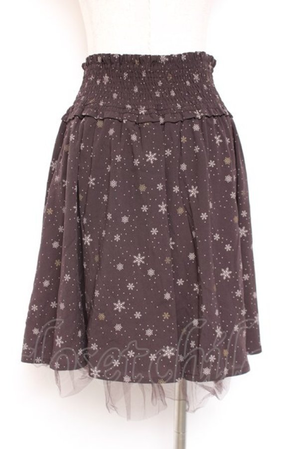 画像2: axes femme POETIQUE / 雪の結晶スカート M 茶 Y-26-01-07-185-AX-SK-SZ-ZY (2)