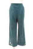 画像1: axes femme / 裾刺繍ストレートカットパンツ M グリーン Y-26-01-07-186-AX-PA-SZ-ZY (1)