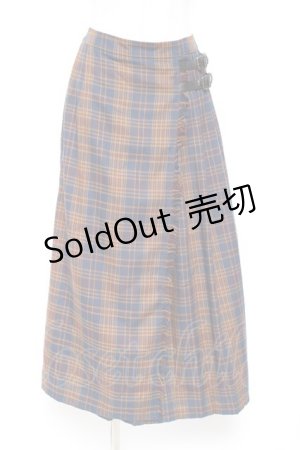 画像: axes femme / タータンチェックロングスカート M コン Y-26-01-07-187-AX-SK-SZ-ZS