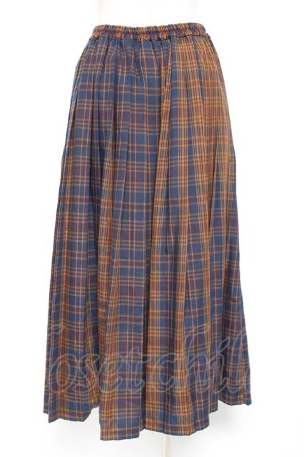 画像2: axes femme / タータンチェックロングスカート M コン Y-26-01-07-187-AX-SK-SZ-ZY (2)