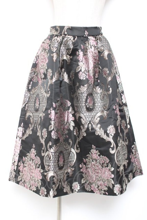 画像1: axes femme / ジャガードスカート M 黒 Y-26-01-07-189-AX-SK-SZ-ZY (1)