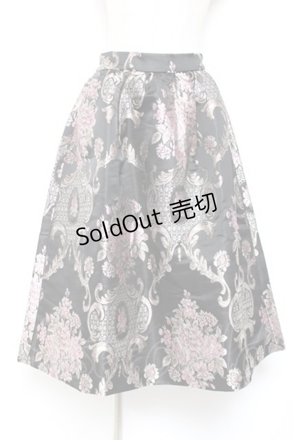 画像1: axes femme / ジャガードスカート M 黒 Y-26-01-07-189-AX-SK-SZ-ZY (1)