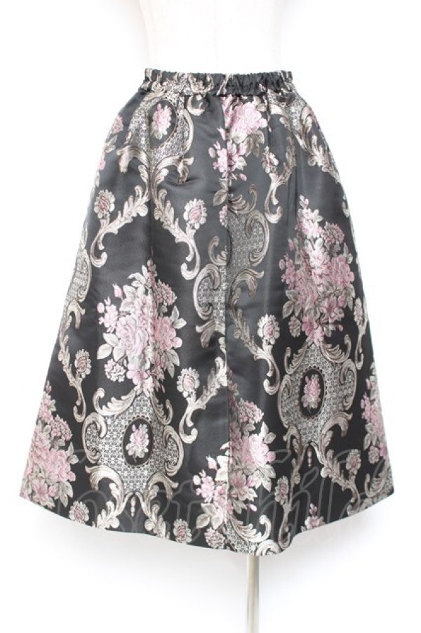 画像2: axes femme / ジャガードスカート M 黒 Y-26-01-07-189-AX-SK-SZ-ZY (2)