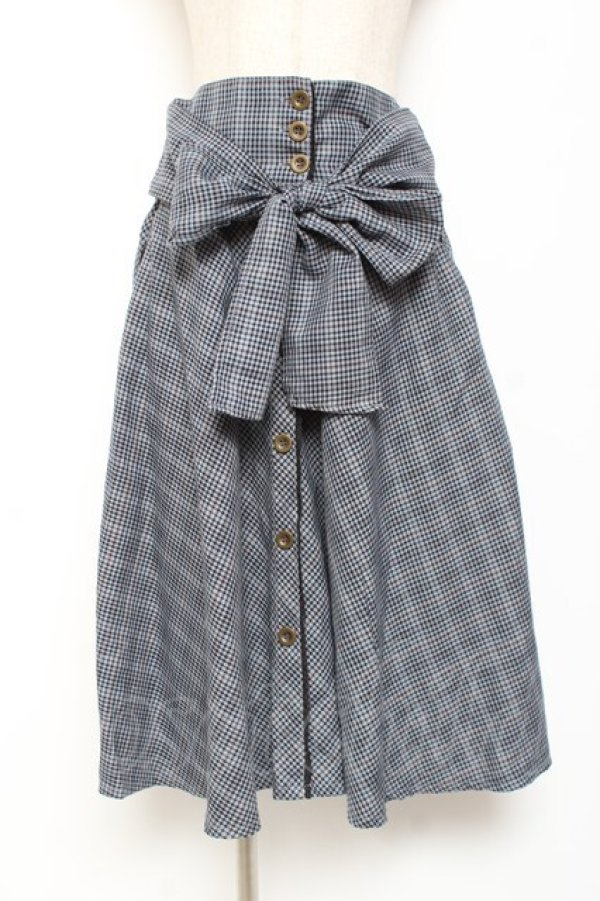 画像1: axes femme / コルセット風ベルトスカート M グレー Y-26-01-07-191-AX-SK-SZ-ZY (1)