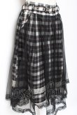 画像3: axes femme POETIQUE / チュール重ねチェックスカート M 黒 Y-26-01-07-192-AX-SK-SZ-ZY (3)