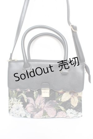 画像: axes femme / ショルダー付きゴブランバッグ 265×210×140mm 黒 Y-26-01-07-026-AX-BG-SZ-ZY