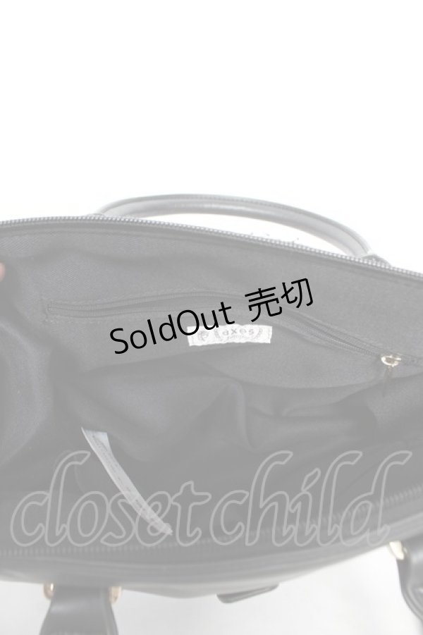 画像3: axes femme / ショルダー付きゴブランバッグ 265×210×140mm 黒 Y-26-01-07-026-AX-BG-SZ-ZY (3)