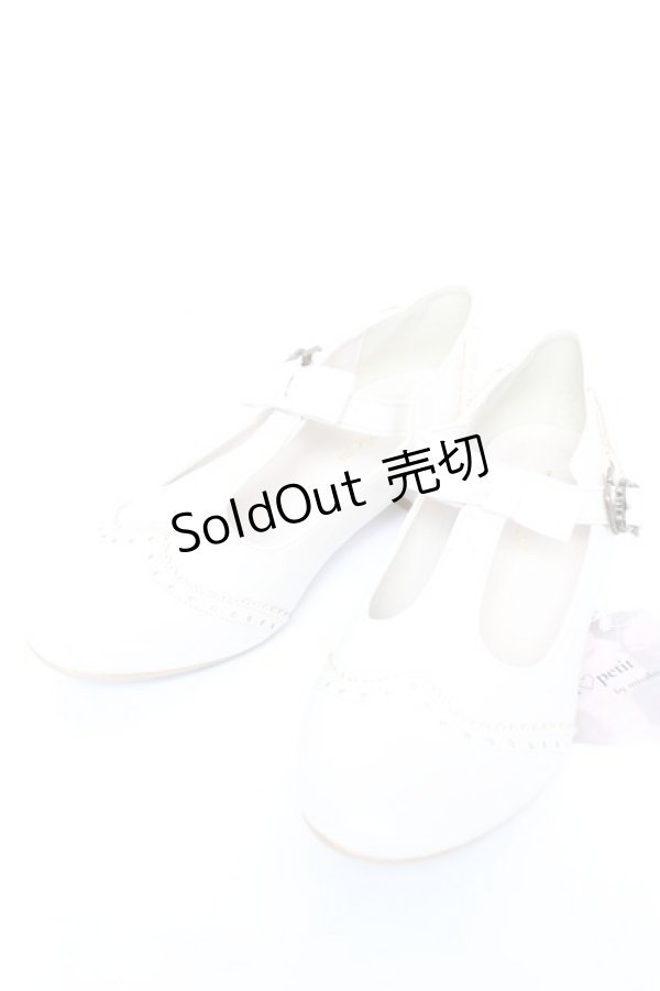 画像1: m petit by misako / AMPUリボンストラップパンプス M 中白 Y-26-01-07-033-LO-SH-SZ-ZY (1)