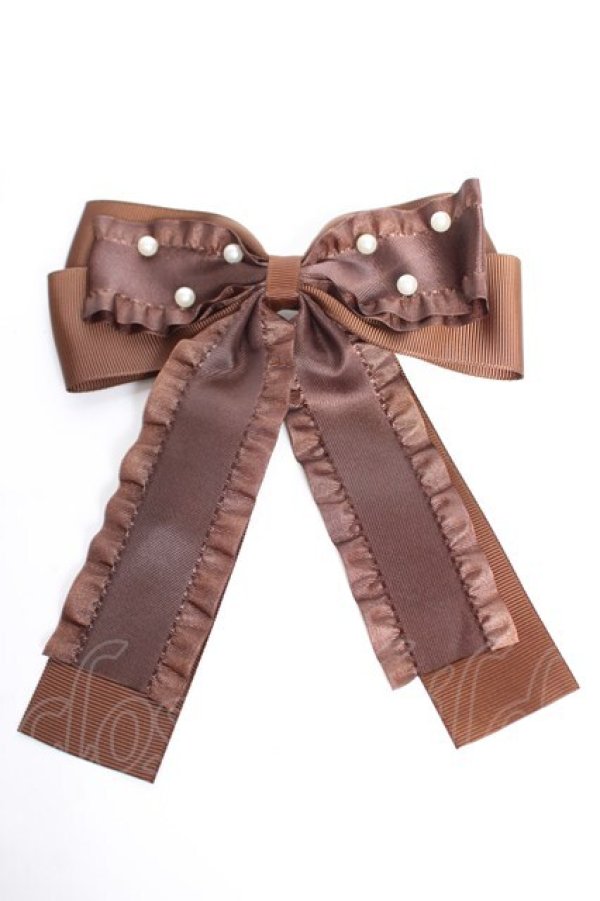 画像1: m petit by misako / パールリボンクリップ   Y-26-01-07-005-LO-AC-SZ-ZY (1)