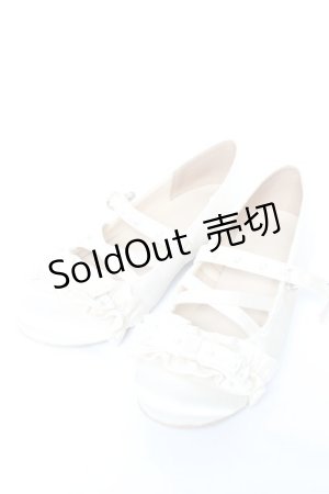 画像: Lovely Tency / 眞白ありすコラボ/パールフリル付きパンプス L 生成り Y-26-01-07-036-LO-SH-SZ-ZY