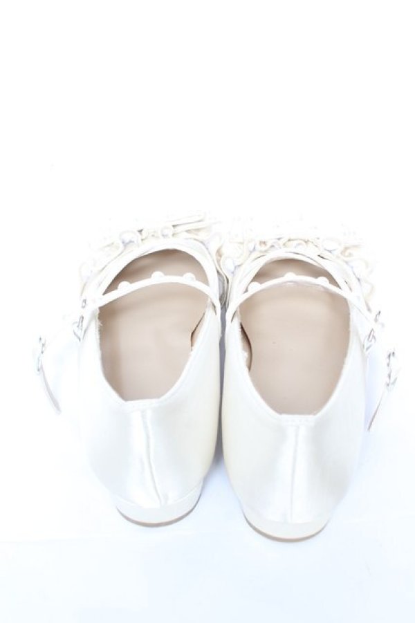 画像3: Lovely Tency / 眞白ありすコラボ/パールフリル付きパンプス L 生成り Y-26-01-07-036-LO-SH-SZ-ZY (3)
