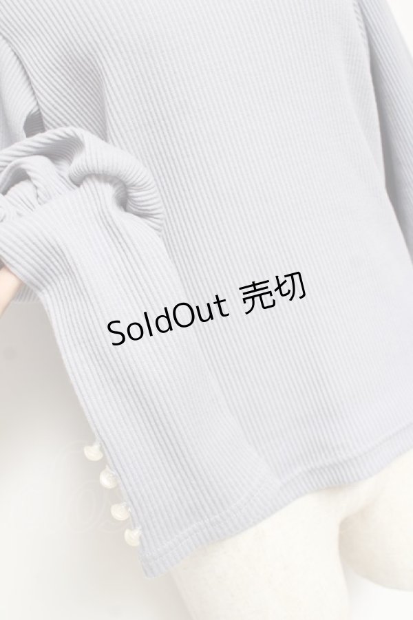 画像3: axes femme POETIQUE / ボリューム袖リブカット M サックス Y-26-01-09-035-AX-TO-SZ-ZS (3)