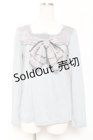 画像: axes femme / 取り外しBIGリボンインナートップス M サックス Y-26-01-09-037-AX-TO-SZ-ZI