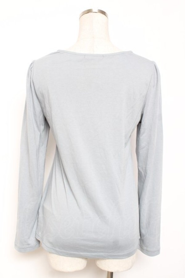 画像2: axes femme / 取り外しBIGリボンインナートップス M サックス Y-26-01-09-037-AX-TO-SZ-ZY (2)