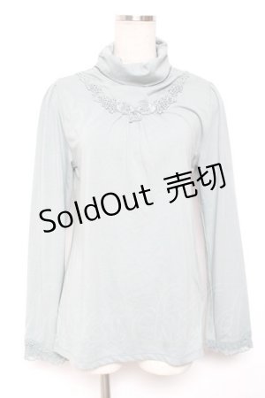 画像: axes femme / ローズレースハイネックインナーカットソー L ミント Y-26-01-09-038-AX-TO-SZ-ZI