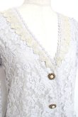 画像4: axes femme / 総レースペプラムカーディガン M ラベンダー Y-26-01-09-041-AX-TO-SZ-ZY (4)