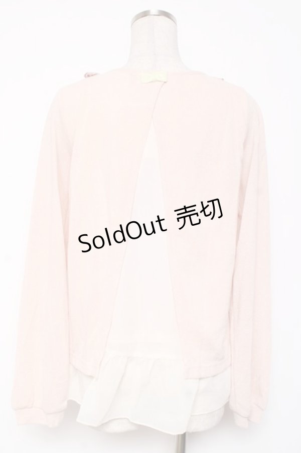 画像2: axes femme / 起毛レースVネックプルオーバー Ｍ アワピンク Y-26-01-09-042-AX-TO-SZ-ZY (2)