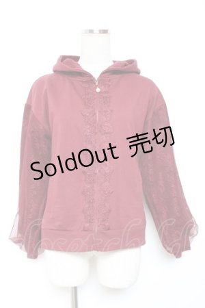 画像: axes femme / レース切替パーカー M ワイン Y-26-01-09-044-AX-TO-SZ-ZI