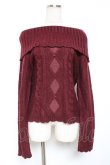 画像1: axes femme / ダイヤレースオフタートルプルオーバー Ｍ ワイン Y-26-01-09-045-AX-TO-SZ-ZY (1)