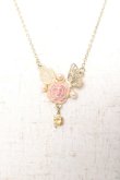 画像1: axes femme / ローズ×バタフライネックレス  ゴールド Y-26-01-09-006-AX-AC-SZ-ZY (1)