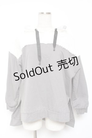 画像: axes femme / バイカラーパーカープルオーバー M グレー Y-26-01-09-052-AX-TO-SZ-ZS