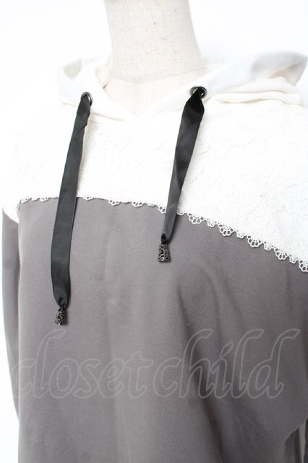 画像3: axes femme / バイカラーパーカープルオーバー M グレー Y-26-01-09-052-AX-TO-SZ-ZY (3)