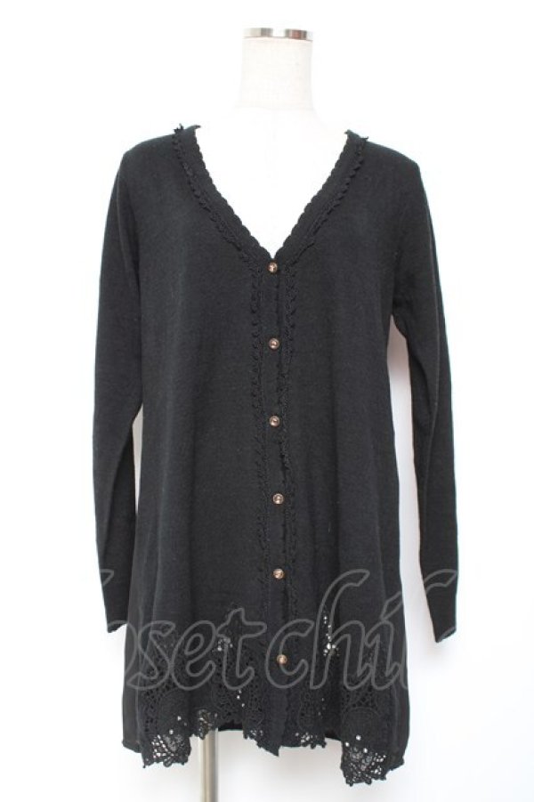 画像1: axes femme / ロングカーデ Ｍ 黒 Y-26-01-09-054-AX-TO-SZ-ZY (1)