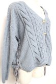 画像3: axes femme / サイドレースアップニットカーディガン M サックス Y-26-01-09-055-AX-TO-SZ-ZY (3)